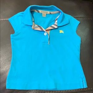 Burberry girls collared polo shirt size 4